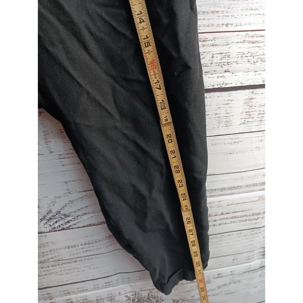 Zara Crop Pants Women's Small High Rise Belt Loops Length in Black Linen Blend
